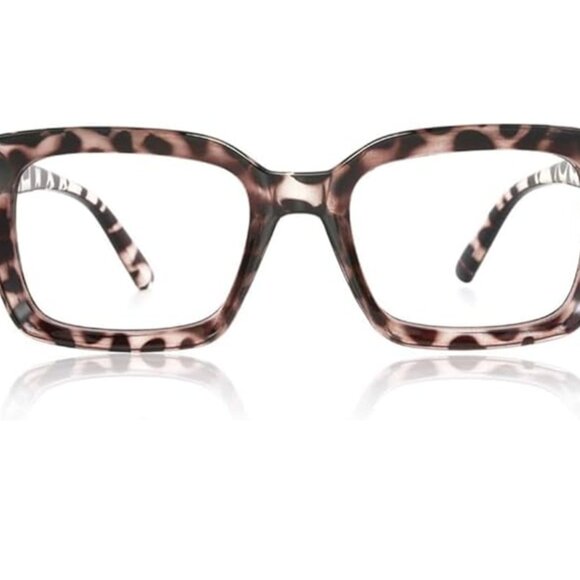 Oversized Reading Leopard Brown Glasses - Picture 3 of 5